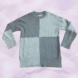 Men's Gray Color Block Sweater